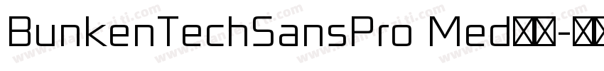 BunkenTechSansPro Med字体字体转换